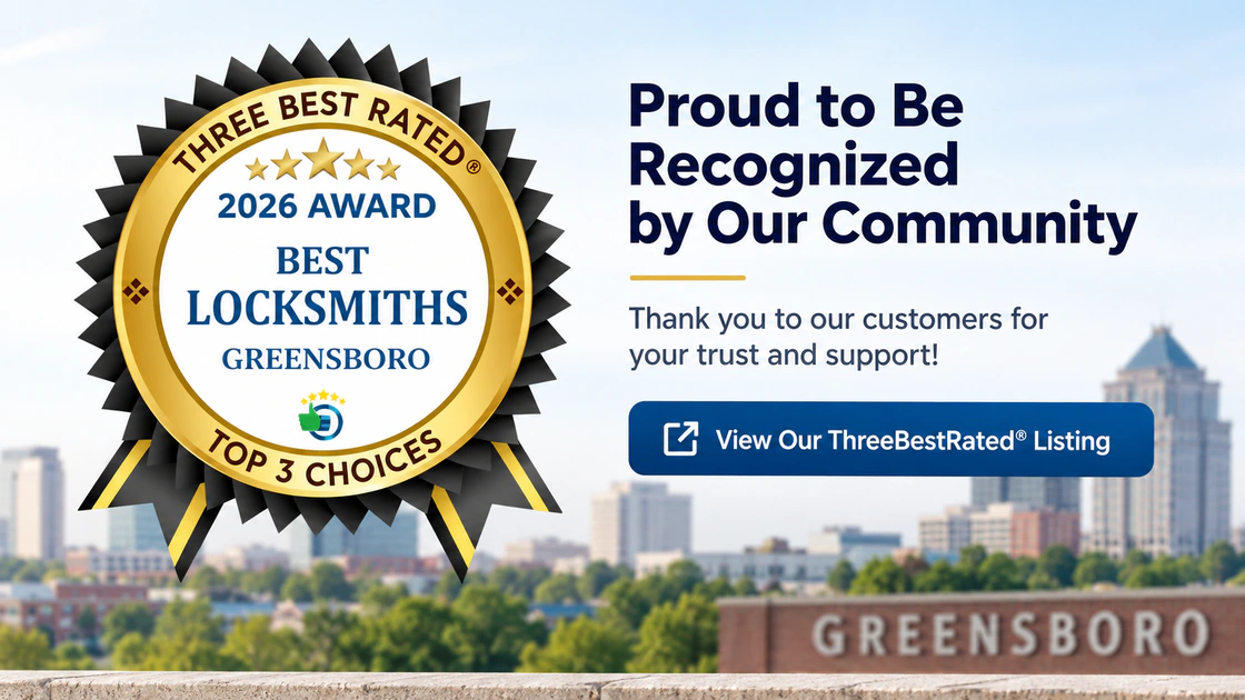 Lock Stars 2026 Three Best Rated Locksmiths Greensboro NC award